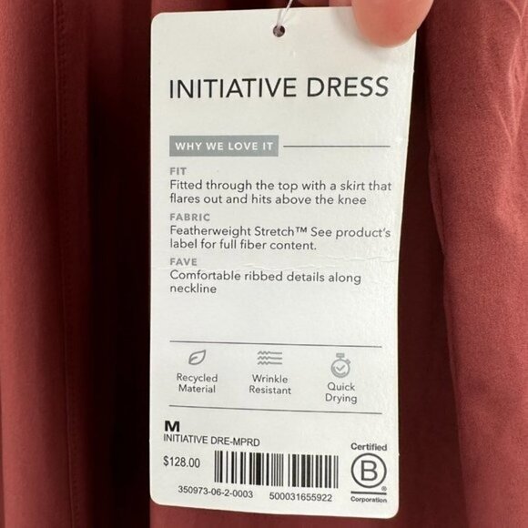 Athleta Initiative Clay Quick Drying Wrinkle Resistant Sleeveless Medium Dress - Picture 5 of 11